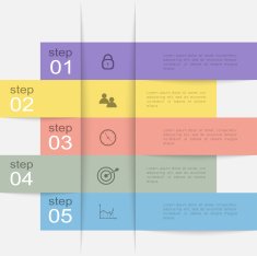 Vector colorful info graphics for your business presentations N409