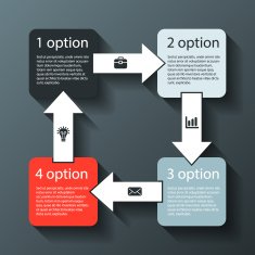 Modern vector info graphic for business project N299