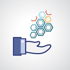 hexagonal abstract icons