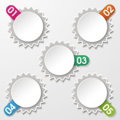 Starsticker Paper Labels Numbers