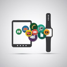 Smart Watch and Mobile Device Communication Concept
