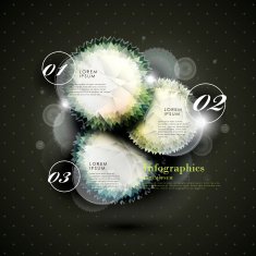 vector abstract twinkle gem infographics