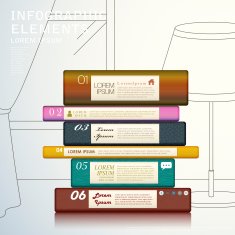 3d book and hand draw style background infographic elements