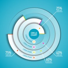 Circle chart infographic template