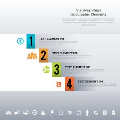 Stairway Steps Infographic Elements