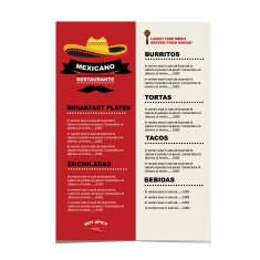 Cafe menu mexican N5