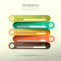 abstract bar chart infographics N36
