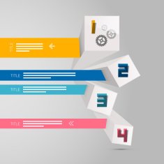 Vector Steps for Tutorial Infographics Template