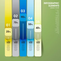 abstract bar chart infographics N37
