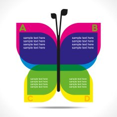 creative butterfly info-graphics