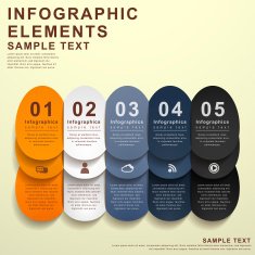 abstract 3d paper infographics N124