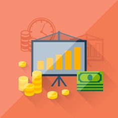 Illustration concept of investments in flat design style