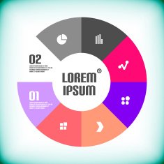 Modern business chart banner template