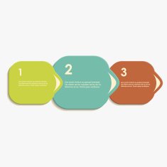 Vector three multicolored squares