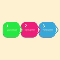 Vector three multicolored squares N2