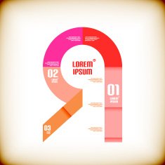 Flat ribbon infographic design