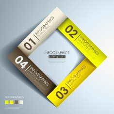 abstract 3d paper infographics N127