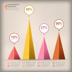 abstract 3d triangle infographics