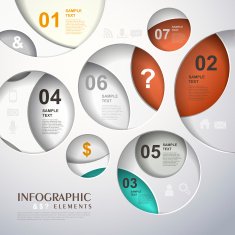 vector abstract 3d paper infographics N107