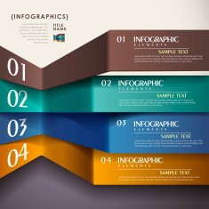 vector abstract 3d paper infographics N108
