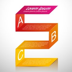 vector abstract 3d paper infographics N110