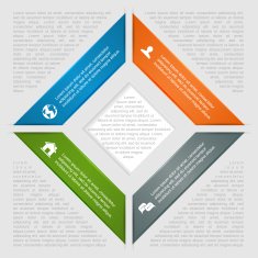 Square infographic with icons