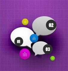 Creative speech bubble infographic design
