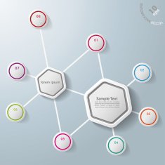 Infographic Two Hexagons Eight Options