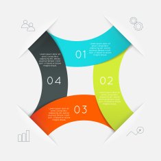 Abstract business info graphics template with icons N206