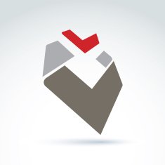 Vector abstract 3D icon symbol design element