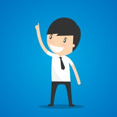 Businessman pointed the finger