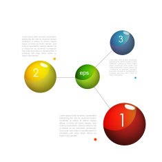 Colorful speech bubbles diagram with text fields N3