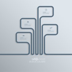 Ribbon in the form of frames with shadow