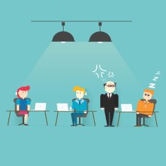 Businessman falling asleep at his work vector illustration