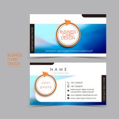 professional ocean style vector business card set N2