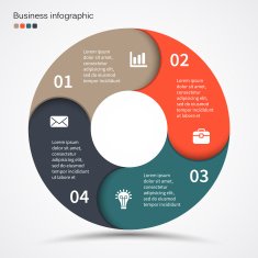 Modern vector info graphic for business project N301