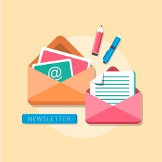flat design concept of newsletter N3