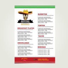 Cafe menu mexican N6