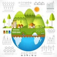 Creative ecology infographic elements layout N2