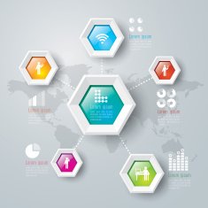 Infographics vector design template N464