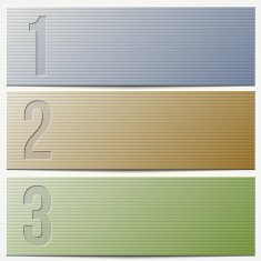 Vector infographic enumerated modern presentation banner set N7