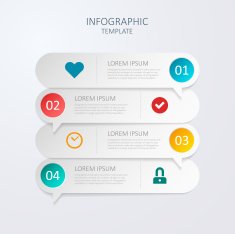 modern vector abstract 3d speech bubble infographic elements