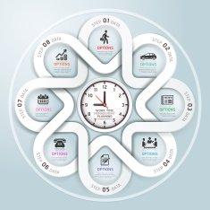 Modern business Infographics circle origami style N2