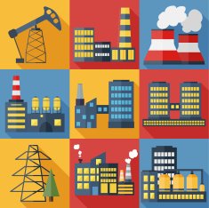 Plants and factories vector illustration N2