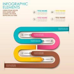 abstract 3d paper infographics N133