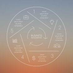 Circle line infographic graph diagram Blur vector background N6