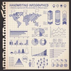 Notebook pen drawn infographics