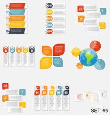 Collection of Infographic Templates for Business Vector Illustration eps10 N4