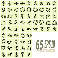 Set of Hand Drawn Arrows Vector Illustration N2