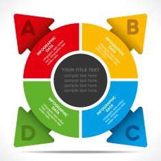 creative colorful arrow info-graphics